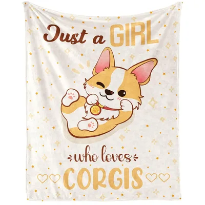 Just a Girl Blanket for Corgi Lovers
