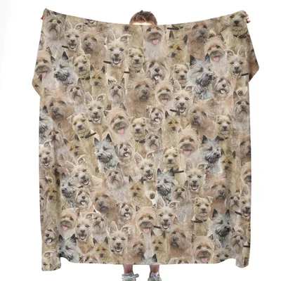 Cairn Terrier Pattern Print Blanket for Dog Lovers