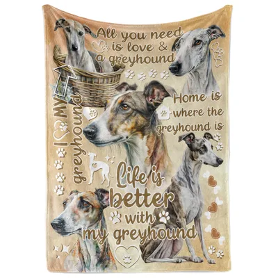 All You Need Is Love and a Greyhound Blanket for Dog Lovers