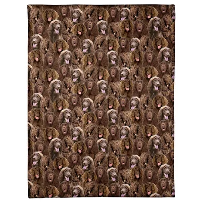 Dog Faces Pattern Blanket: Field Spaniel Full Face Print