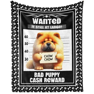 Wanted Bad Puppy Chow Blanket – Wanted Bad Puppy Chow Chow Blanket