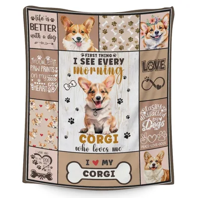 I Love My Corgi Blanket Celebrating Your Morning Greeting