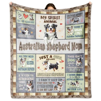 Australian Shepherd Mom Blanket Celebrating Your Furry Best Friend