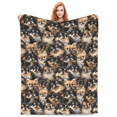 Chihuahua Dog Pattern Blanket: A Full-Print Design for Lovers