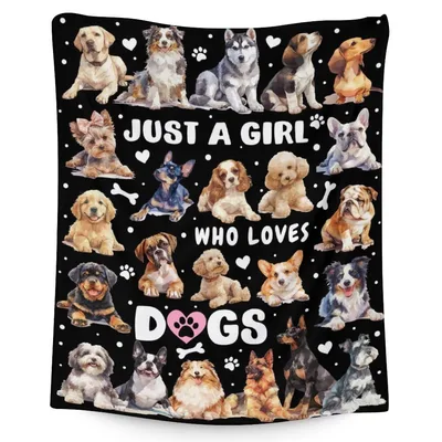 Just a Girl Blanket: A Dog Lover's Cozy Tribute to Canine Companions