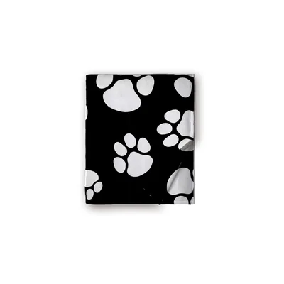 Black and White Paw Blanket: Bold Prints for Dog Lovers