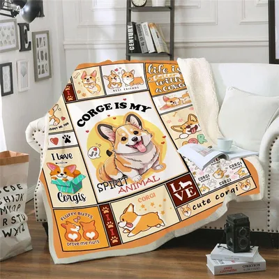 Corgi Is My Spirit Animal Blanket Celebrating Corgi Love