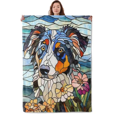 Stained Glass Dog Blanket