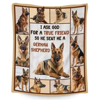 I Ask God for a True Blanket: German Shepherd Collage Design