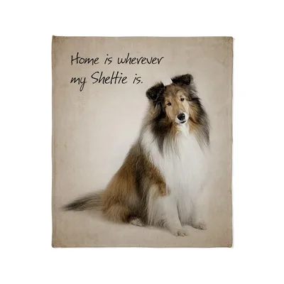 Home Is Wherever Blanket for Sheltie Lovers