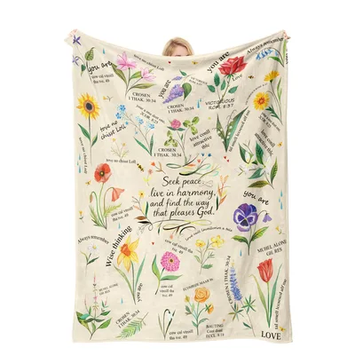 Seek Peace Blanket: A Faith Floral Throw for Quiet Days