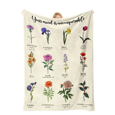 Blanket Flower: Your Mind Is Unconquerable Throw