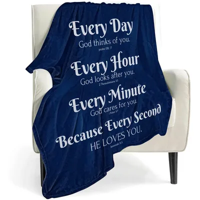 Christian Gift Blanket with Four Bible Verses of Daily Comfort