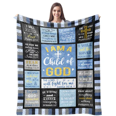 Child of God Blanket: Bible Verse Throw for Faith
