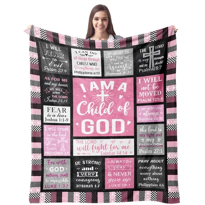 Christian Bible Verse Scripture Blanket for Her Faith