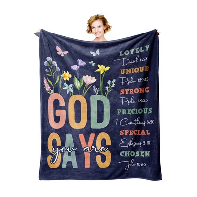 Faith Blessings Blanket: God Says You Are Lovely and Chosen