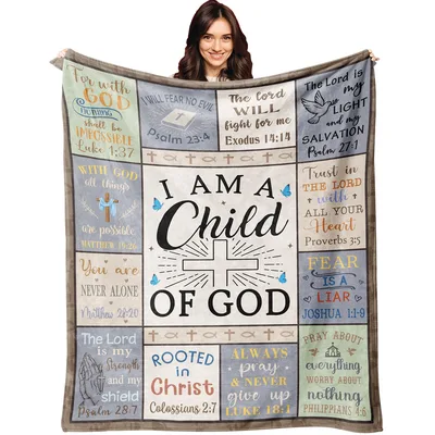 for with God nothing Blanket: Child of God Verse Throw
