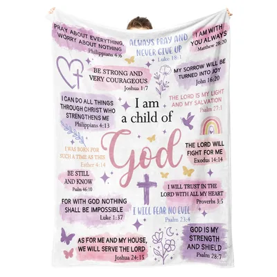 Scripture Verses Blanket: Faith Verses in Soft Fleece