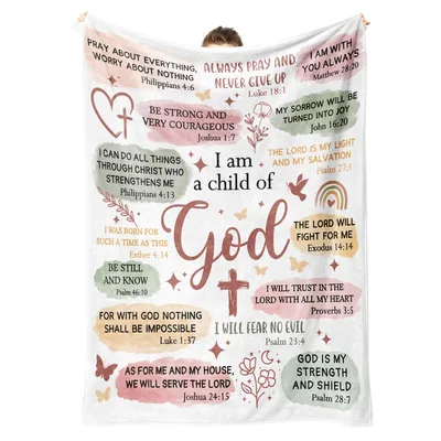 I am a child Blanket: Bible Verses on Soft Fleece