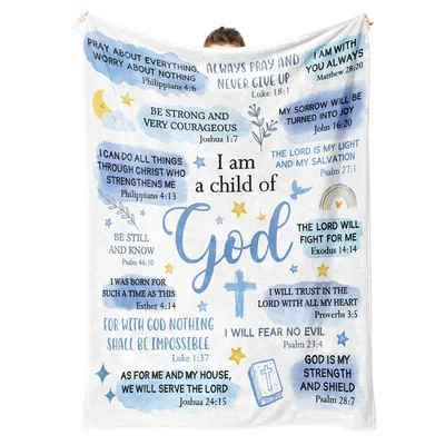 Pray About Everything Worry About Blanket Gift for Boys