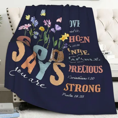 Scripture Love Blanket: Bible Verses Over Wildflowers