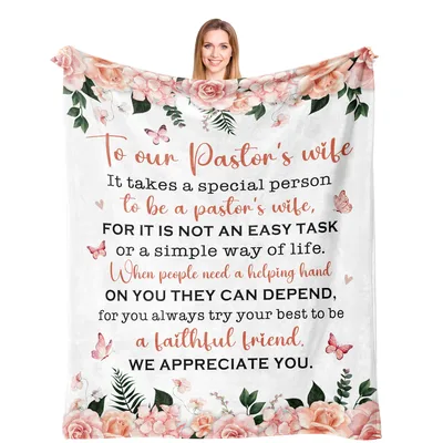 Pastor's Wife Appreciation Blanket for Her Faithful Heart