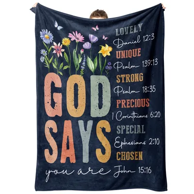 Faith Verses Blanket: God Says You Are Lovely and Chosen