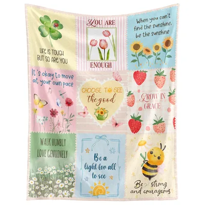 Inspirational Quotes Blanket for Encouraging Women