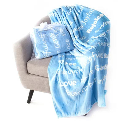 Faith Words Blanket: Soft Throw Covered in Blessings