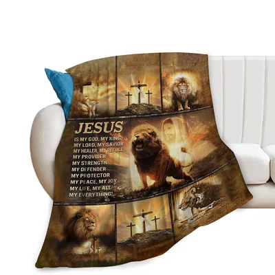 Jesus Lion Blanket: A Faith-Filled Throw for Every Day