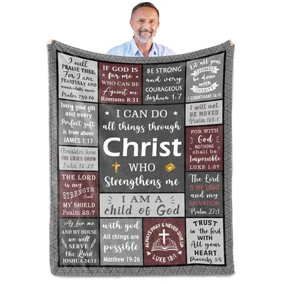 Christ Strengthens Me Blanket: Scripture Throw