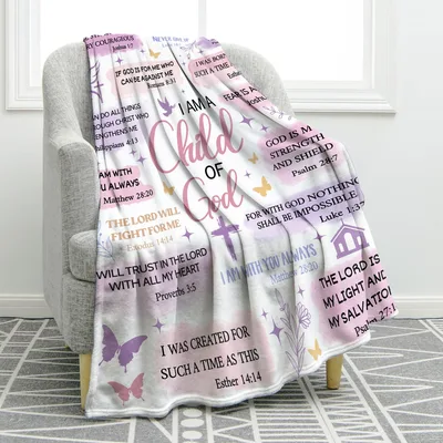 Bible Verse Christian Children Blanket for Little Believers