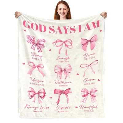 Pink Bows Blanket: Nine Bible Verses in Bows