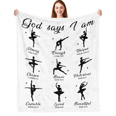Ballerina Affirmation Blanket for Dancers Who Need Encouragement