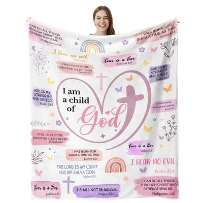 Christian Bible Verses Girl Blanket: Scripture Throw for Her
