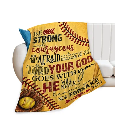 Be Strong Blanket for Softball Fans and Players