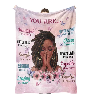 Prayer Woman Blanket with Bible Verses for Her