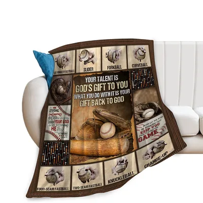 Baseball Pitch Grips Faith Blanket - Talent is God's Gift to You