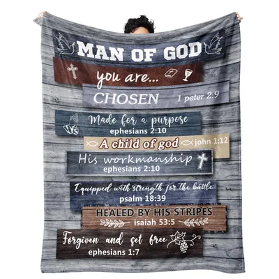 Religious Father Blanket with Bible Verses for Men