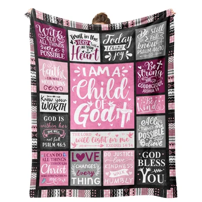 With God All Things Blanket: Bible Verse Throw for Her