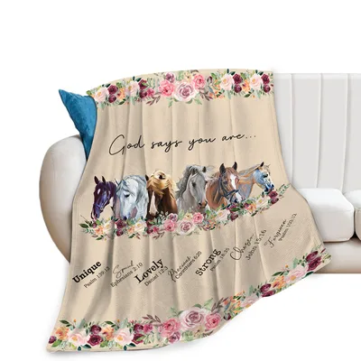 Bible Verse Horse Blanket with Uplifting Scripture Words