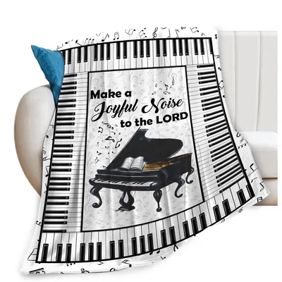 Piano Music Faith Blanket: Make a Joyful Noise Design for Musicians