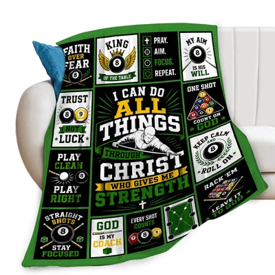 Christian Pool Billiards Blanket: Faith Meets the Table