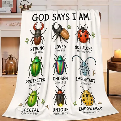 Bible Verse Bugs Blanket: Nine Beetles, Nine Promises