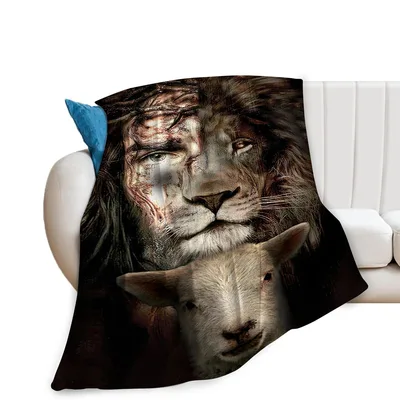 Lion and Lamb Blanket: Faith in Every Fold