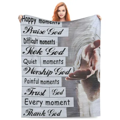 Happy moments Praise God Difficult Blanket for Faith