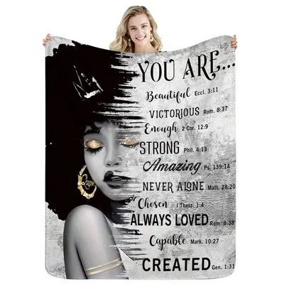 Inspirational Woman Blanket with Bible Verses
