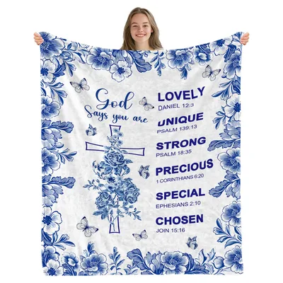 Blessed Affirmation Blanket: God Says You Are Lovely