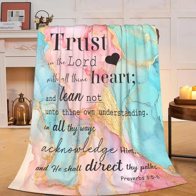 Trust in the Lord Proverbs 3:5-6 Blanket for Faith and Comfort