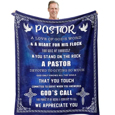 Pastor Gift Blanket for a Shepherd Who Gives Daily